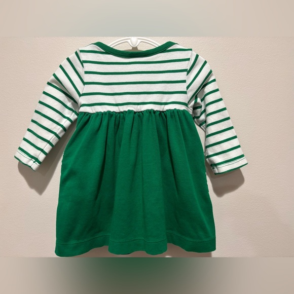 Hanna Andersson Christmas Winter Green White Peppermint Dress, 12-18 Months - Picture 9 of 14
